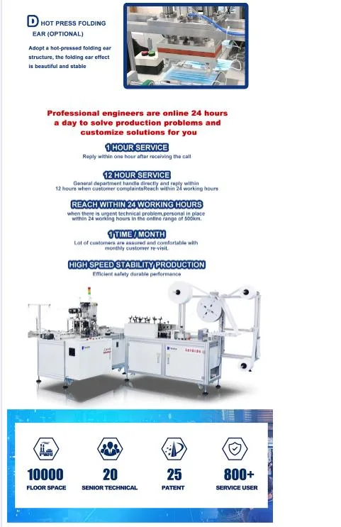 Slicing Servo Disposable Surgical Medical Facial High Speed 3ply Ultrasonic Non Woven Automatic Face Mask Making Machine