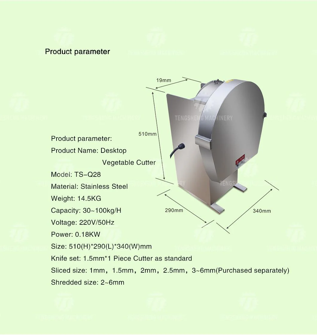 Table Small Fruit and Vegetable Multi-Functional Chopping Machine High Speed Slicing Machine Garlic Sprout, Celery, Cucumber, Potato, Lotus Root