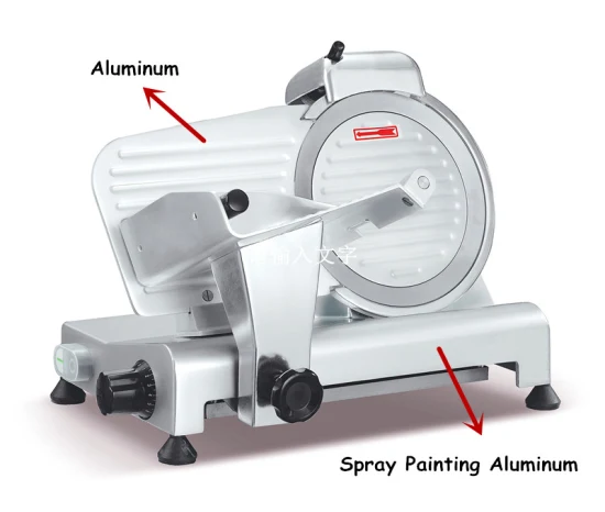 Forcome Anodisé Elite Trancheuse Commerciale Robuste Trancheuse Viande Trancheuse Électrique Viande Coupe Fromage Trancheuse Machine De Découpe