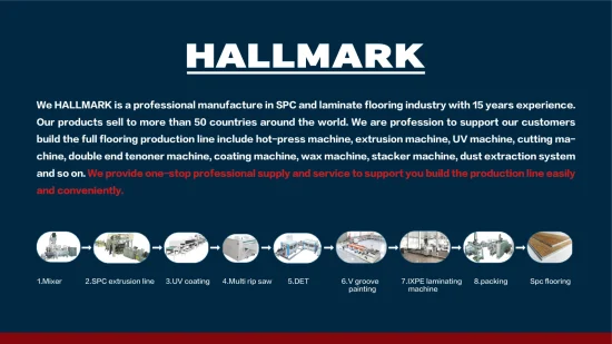 Hallmark Faible coût de maintenance Ligne de production de panneaux en PVC composite en plastique pour pierre économique Ligne de fabrication de revêtements de sol professionnels